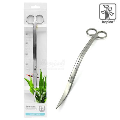 Tropica Wave Scissors Double Curved for easier trimming of foreground and carpeting plants (25cm)